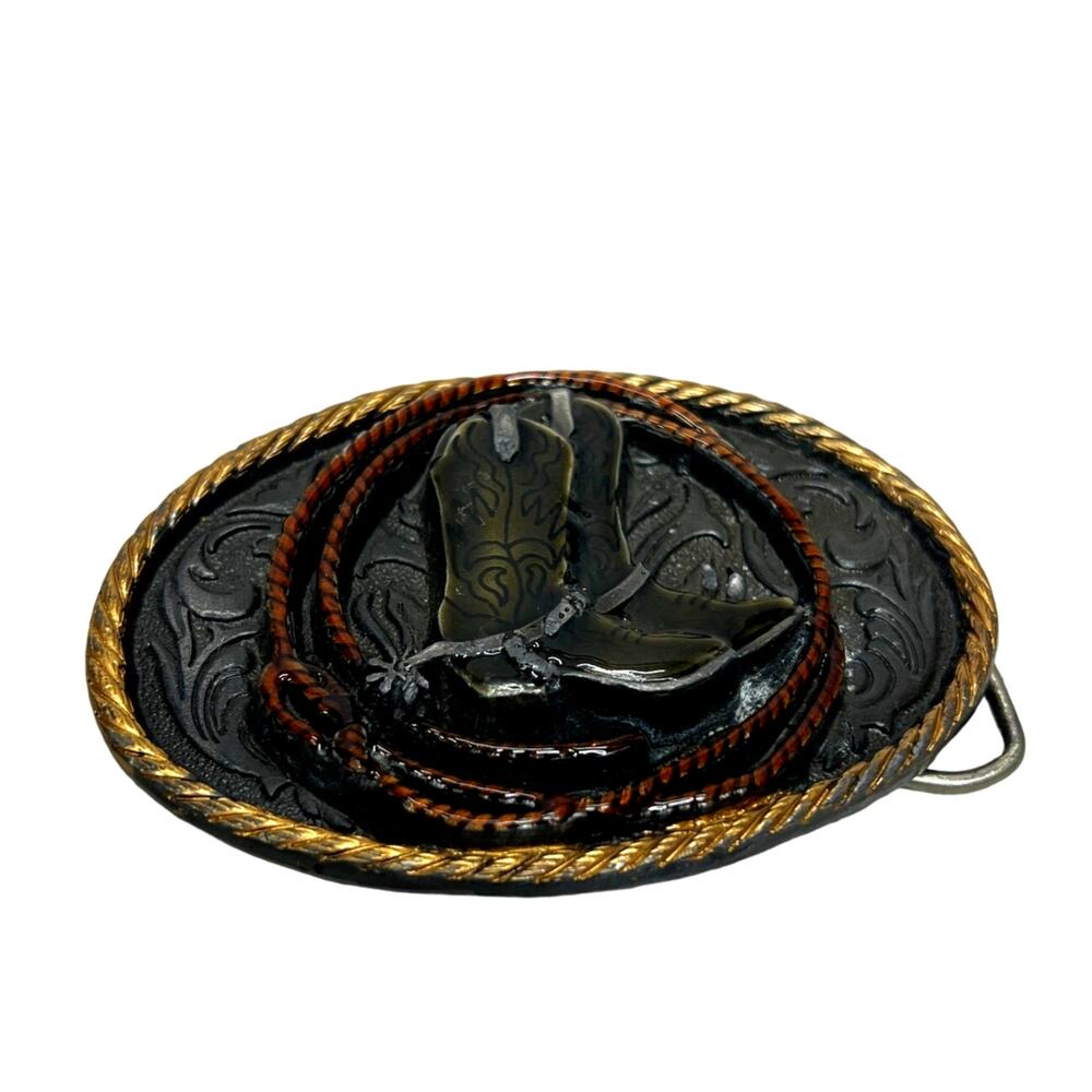 Buckles of America Masterpiece Collection Boots Lasso Rope Spurs Oval